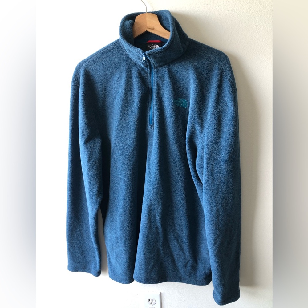 [L] The North Face Fleece Quarter Zip Sweater Blue Gorpcore